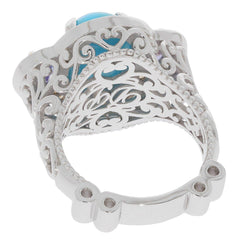 Sterling Silver Semi Mount Ring Setting Oval OV 14X10mm OV6x4 3 Stones - Syzjewelry