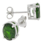 Sterling Silver Semi Mount Earrings Setting Oval OV 9x7mm White Topaz PJC266 - Syzjewelry