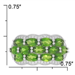 Sterling Silver Semi Mount Ring Setting OV 5x3mm White Topaz - Syzjewelry