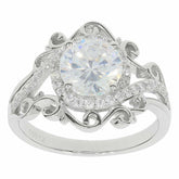 Sterling Silver Semi Mount Ring Setting RD 8x8mm White Topaz - Syzjewelry