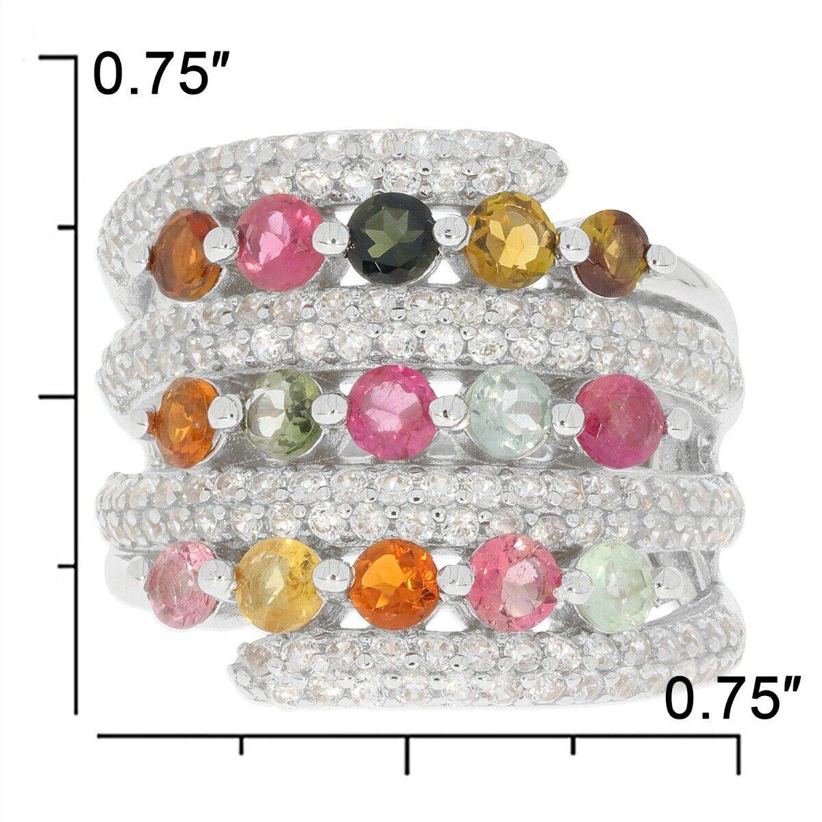 Sterling Silver Semi Mount Ring Setting RD 3x3mm White Topaz PJC2781R - Syzjewelry