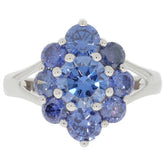 Sterling Silver Semi Mount Ring Setting Round RD 6.5x6.5 4.5 3.5mm Cluster - Syzjewelry