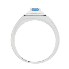 Men's Sterling Silver Semi Mount Ring Setting Round RD 4x4mm - Syzjewelry