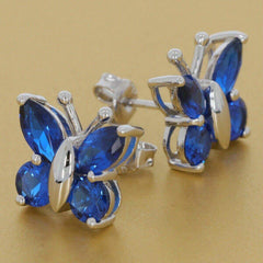 Sterling Silver Semi Mount Earrings Setting Marquise MQ 8x4mm RD 5x5 W - Syzjewelry