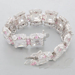 Sterling Silver Semi Mount Bracelet Setting Emerald OCT 8x6mm PE 5x3 RD2.8 2 - Syzjewelry