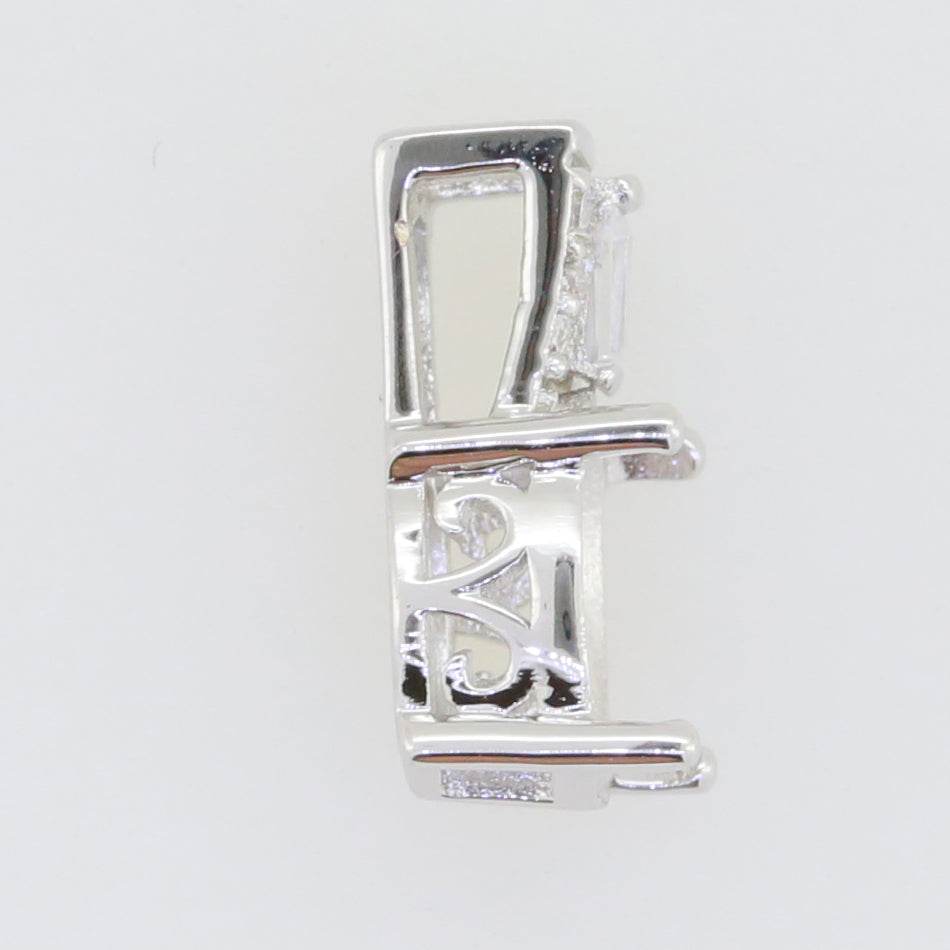 Sterling Silver Semi Mount Pendant Setting Oval OV 8X6mm PJC2157P - Syzjewelry