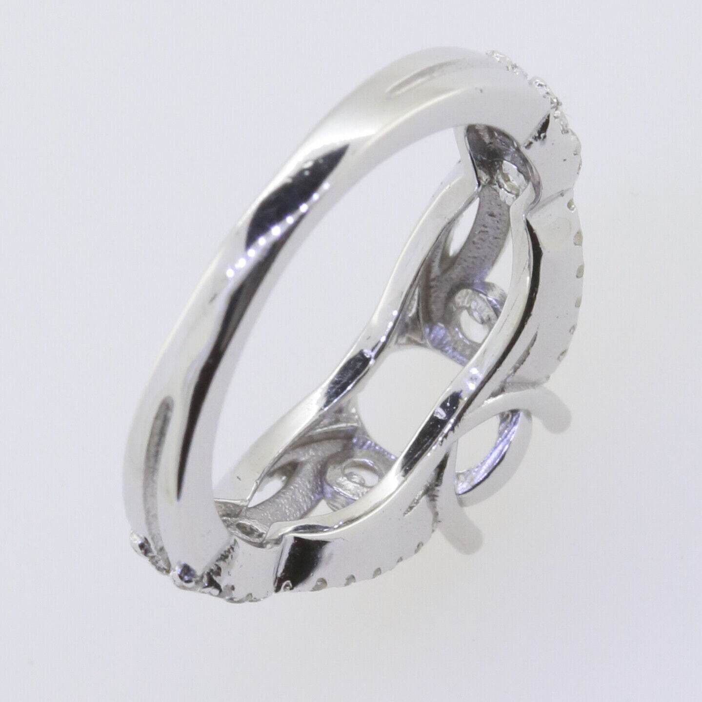 Sterling Silver Semi Mount Ring Setting Oval OV 8x6mm Halo Twisted Shank L552R55 - Syzjewelry