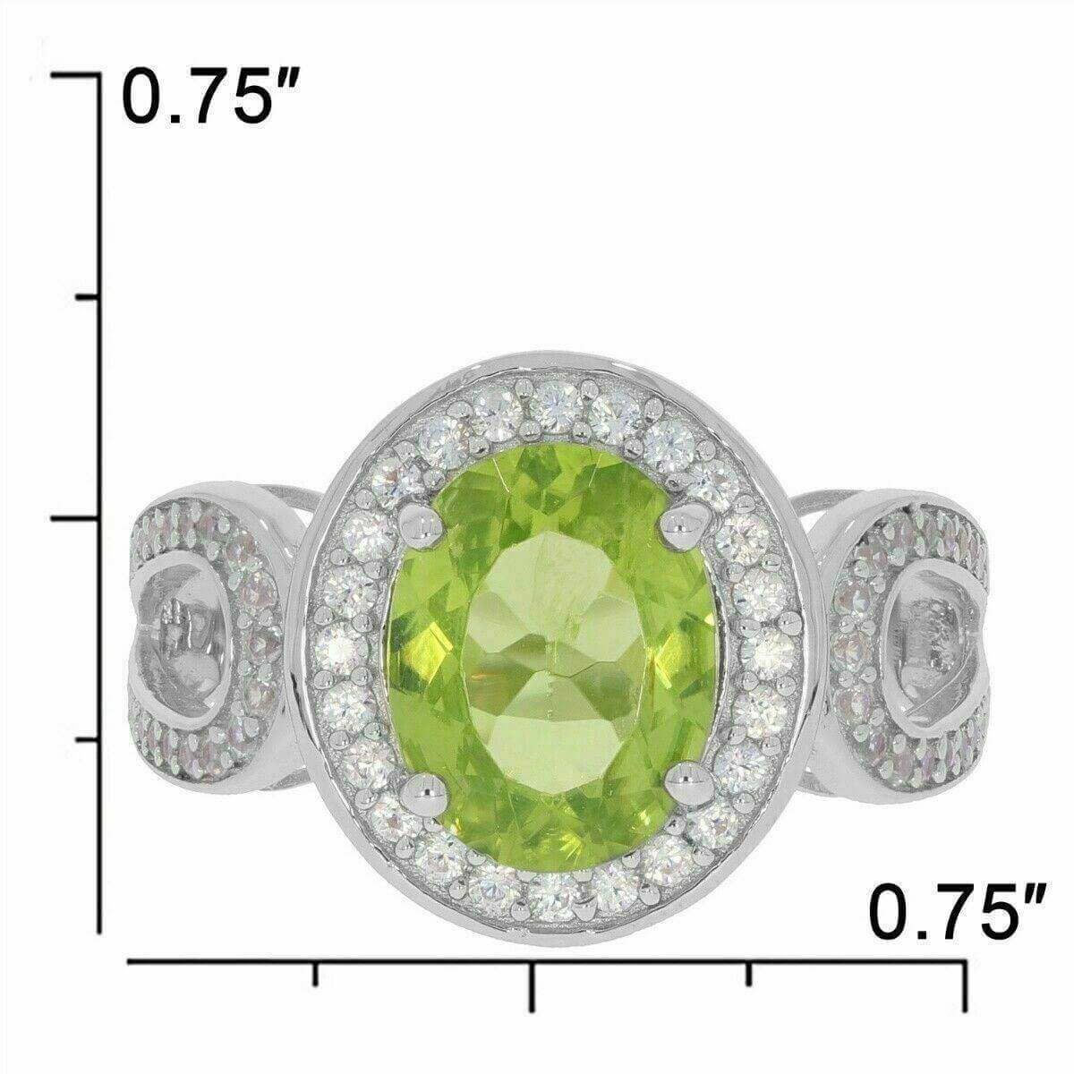 Sterling Silver Semi Mount Ring Setting OV 10x8mm White Topaz White Topaz N0 - Syzjewelry