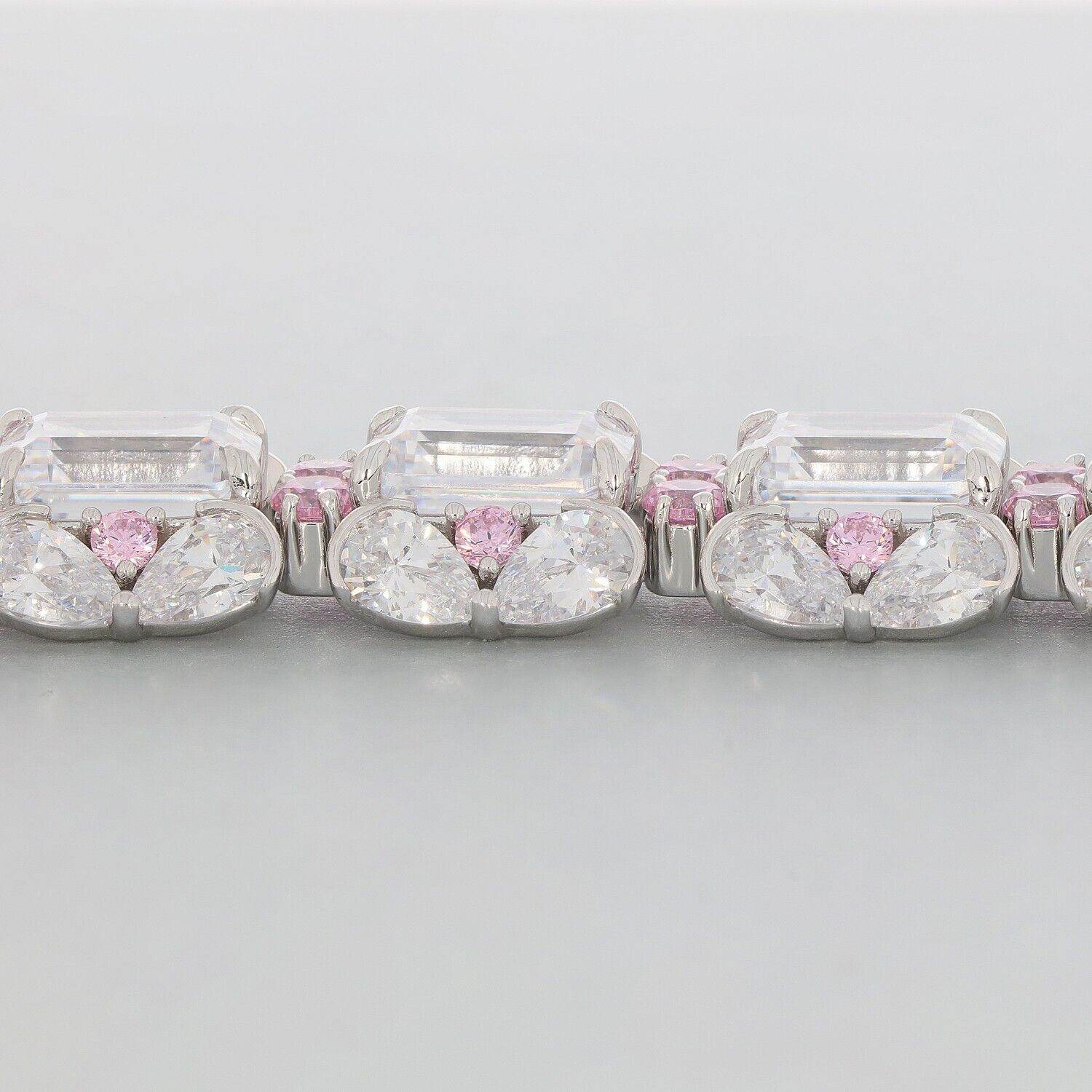 Sterling Silver Semi Mount Bracelet Setting Emerald OCT 8x6mm PE 5x3 RD2.8 2 - Syzjewelry