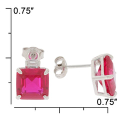 Sterling Silver Semi Mount Earrings Setting Emerald OCT 9X9mm - Syzjewelry