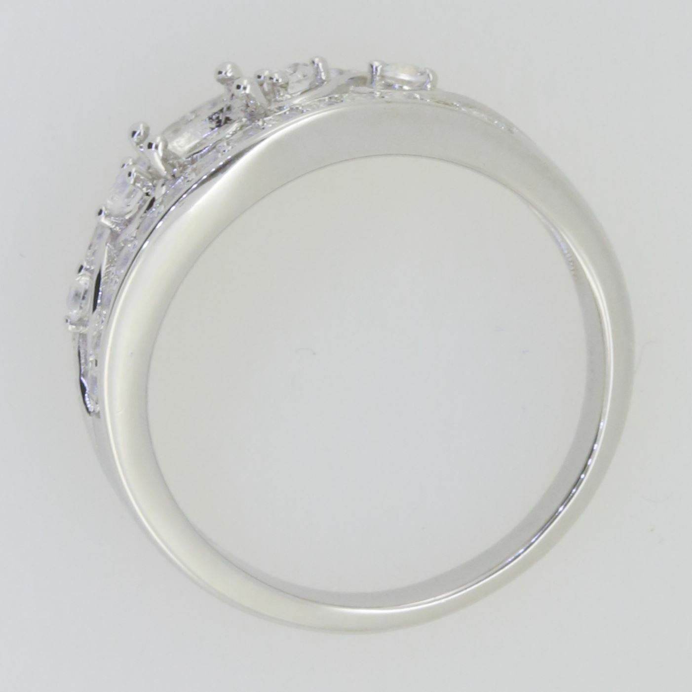 Sterling Silver Semi Mount Ring Setting Round RD 5x5mm White Topaz GTL20324R - Syzjewelry