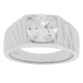 Men's Ring Settings Sterling Silver Ring Mounting Cushion CU 8X8mm - Syzjewelry