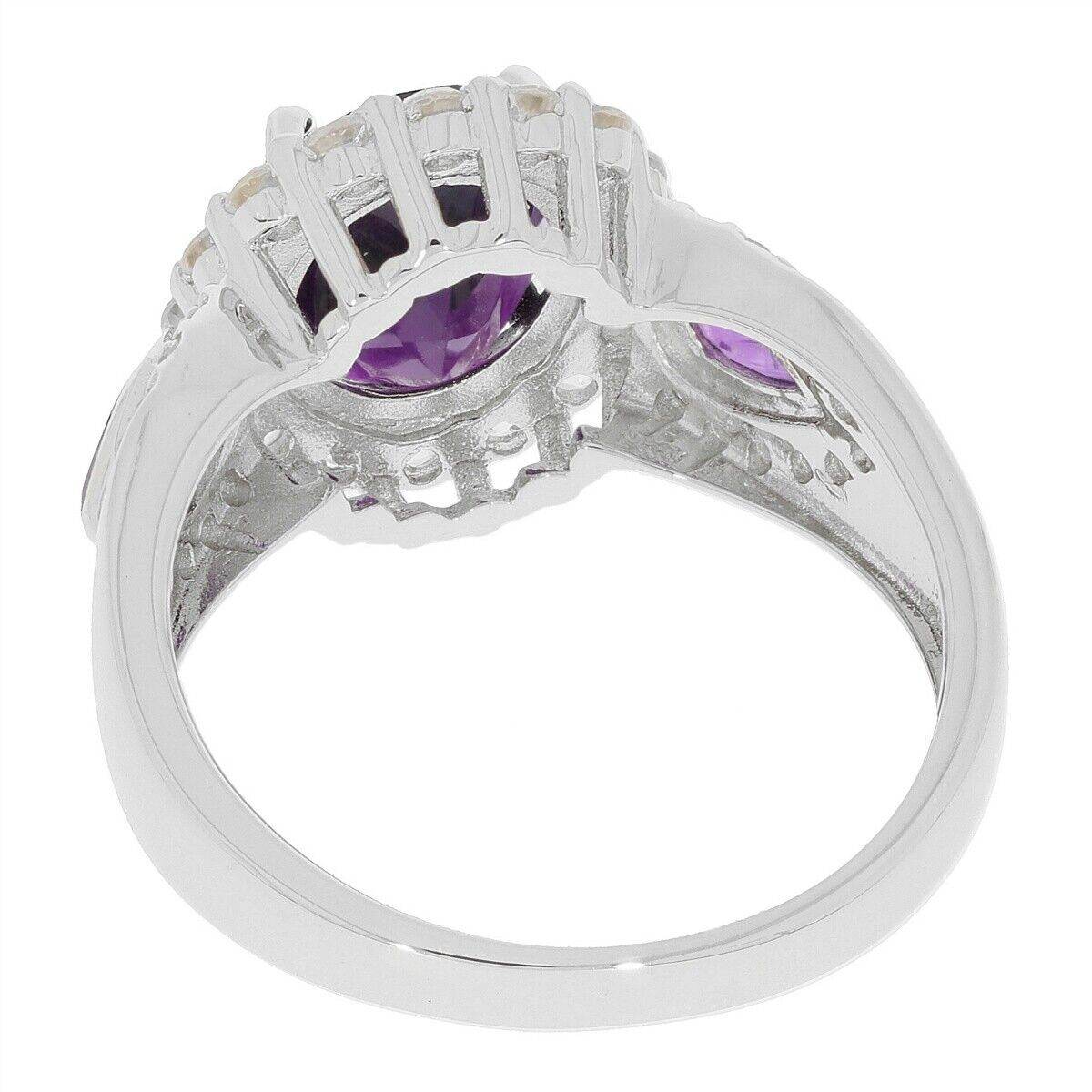 Sterling Silver Semi Mount Ring Setting Oval OV 10x8 Cocktail Ring White Topaz - Syzjewelry