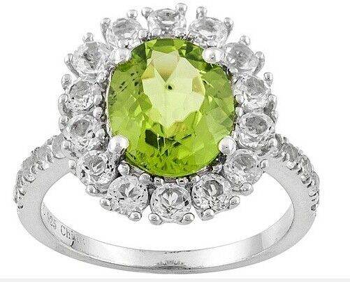 Sterling Silver Semi Mount Ring Setting Oval OV 10X8mm Halo Topaz Size - Syzjewelry