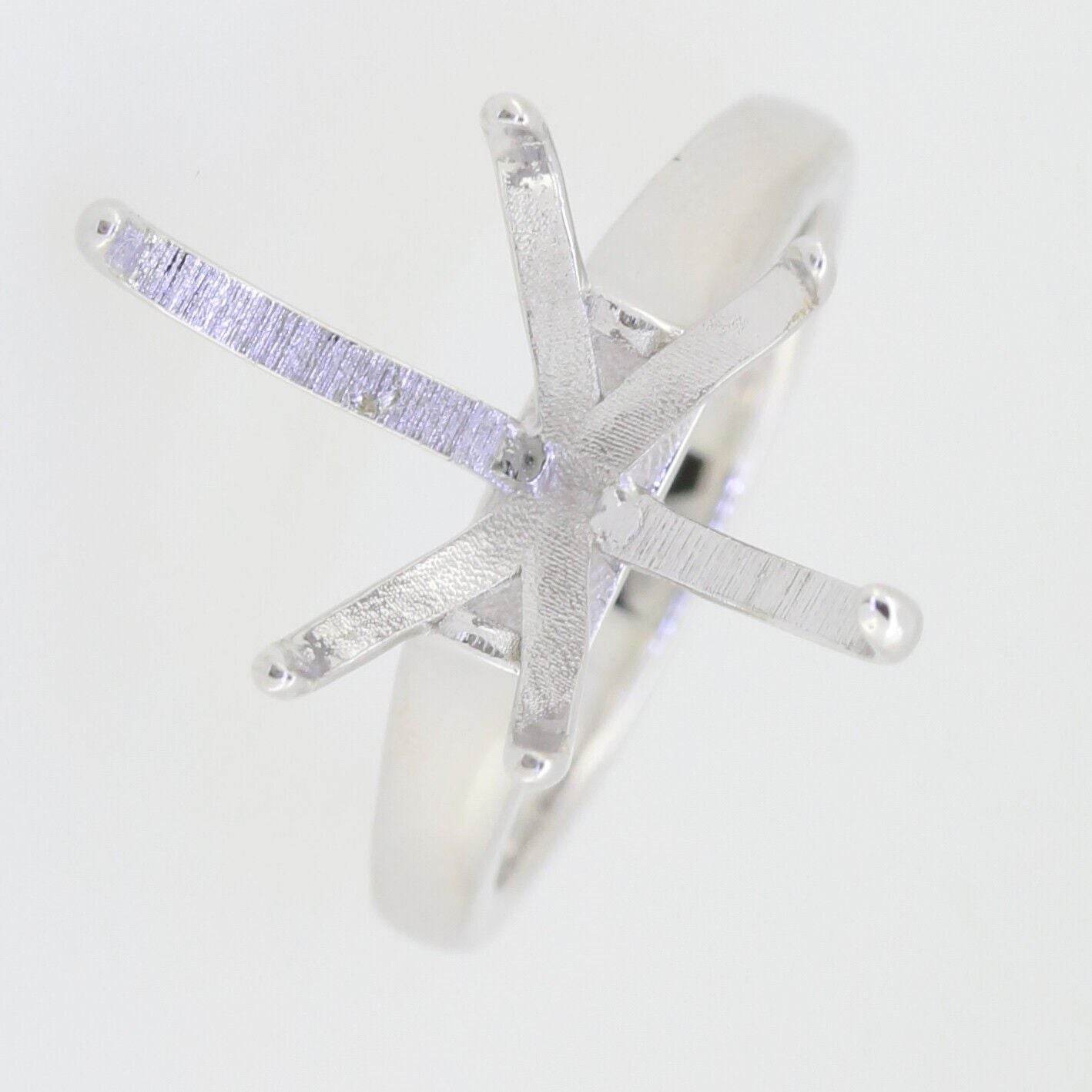 Sterling Silver Semi Mount Ring Setting Pear Cut PE 18x11mm Solid - Syzjewelry