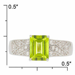 Sterling Silver Semi Mount Ring Setting Oct 8X6mm White Topaz - Syzjewelry