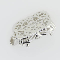 14K White Gold Semi Mount Pendant Setting Cushion CU 12X10mm Solid - Syzjewelry