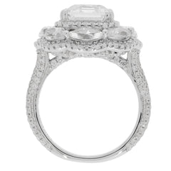 Sterling Silver Semi Mount Ring Setting Emerald OCT 10x8mm - Syzjewelry