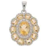 Sterling Silver Semi Mount Pendant Setting Oval OV 8X6 4x3mm - Syzjewelry