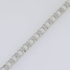 Sterling Silver Semi Mount Tennis Bracelet Setting Round RD 4x4mm - Syzjewelry