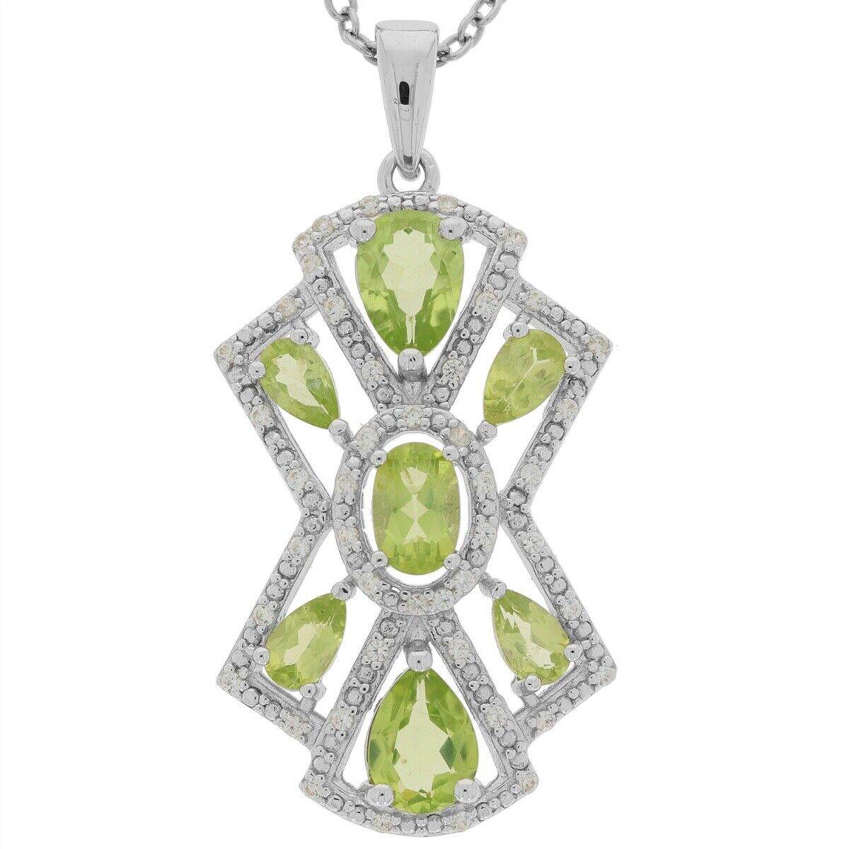 Sterling Silver Semi Mount Pendants Setting PE 7x5 OV 6x4 PE 5x3mm White Topaz Halo - Syzjewelry