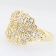 14K Yellow Gold Semi Mount Ring Setting Oval OV 6x4mm - Syzjewelry