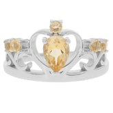 Sterling Silver Semi Mount Ring Setting PE 7X5mm White Topaz - Syzjewelry