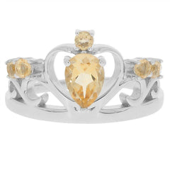 Sterling Silver Semi Mount Ring Setting PE 7X5mm White Topaz - Syzjewelry