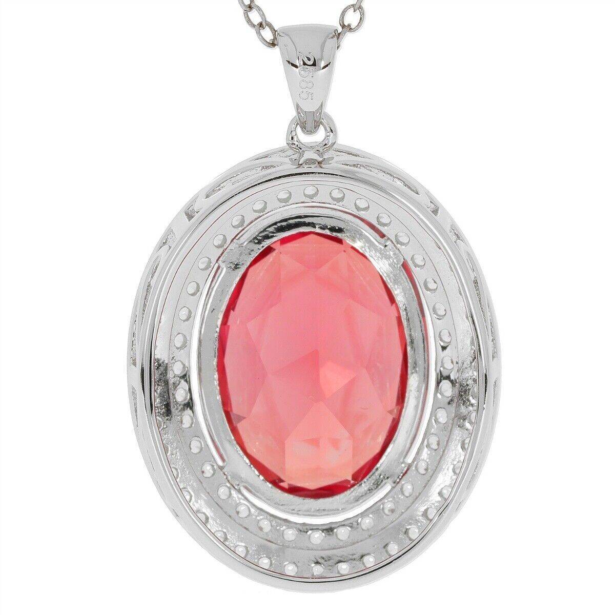 Sterling Silver Semi Mount Pendant Setting Oval OV 16x12mm Double Halo - Syzjewelry