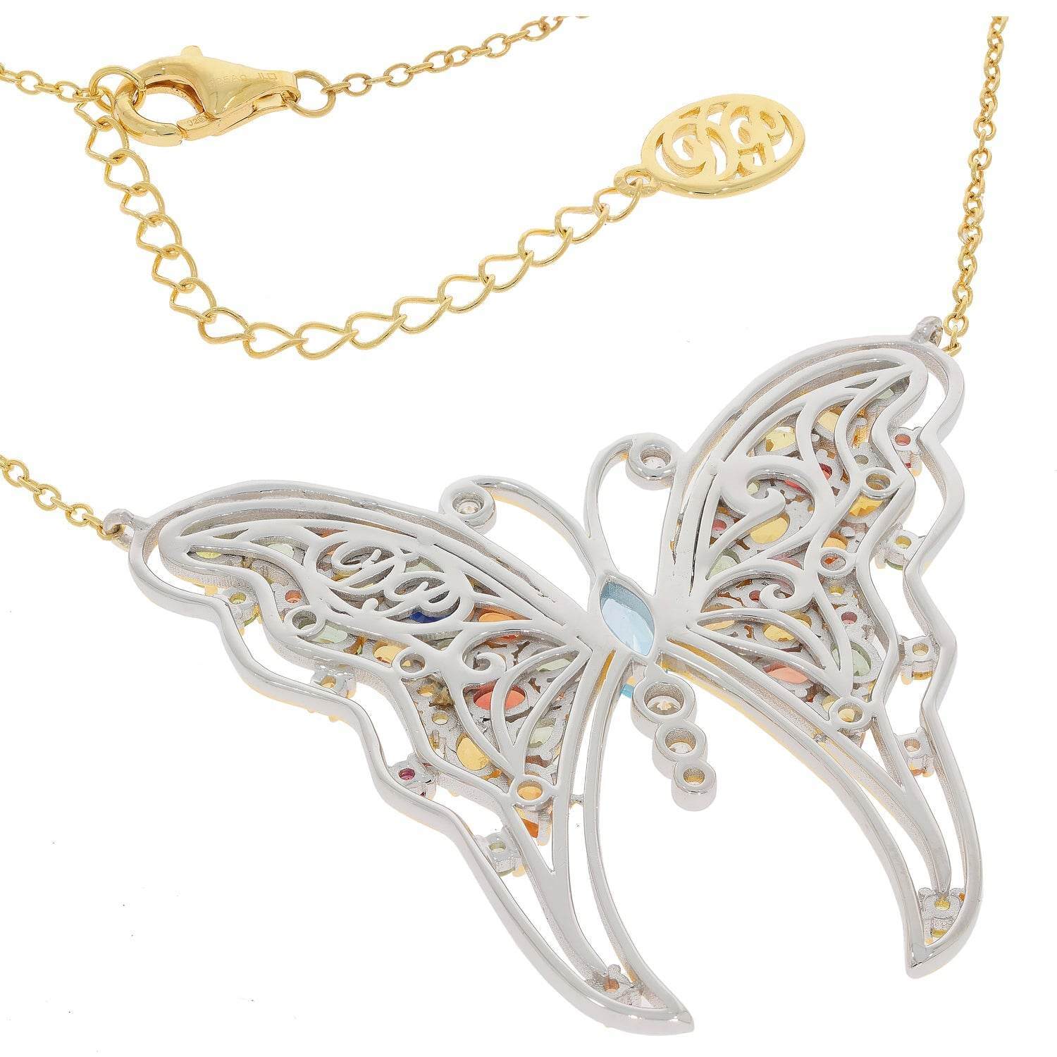 Sterling Silver Semi Mount Butterfly Necklace Setting Marquise MQ 8X4m - Syzjewelry