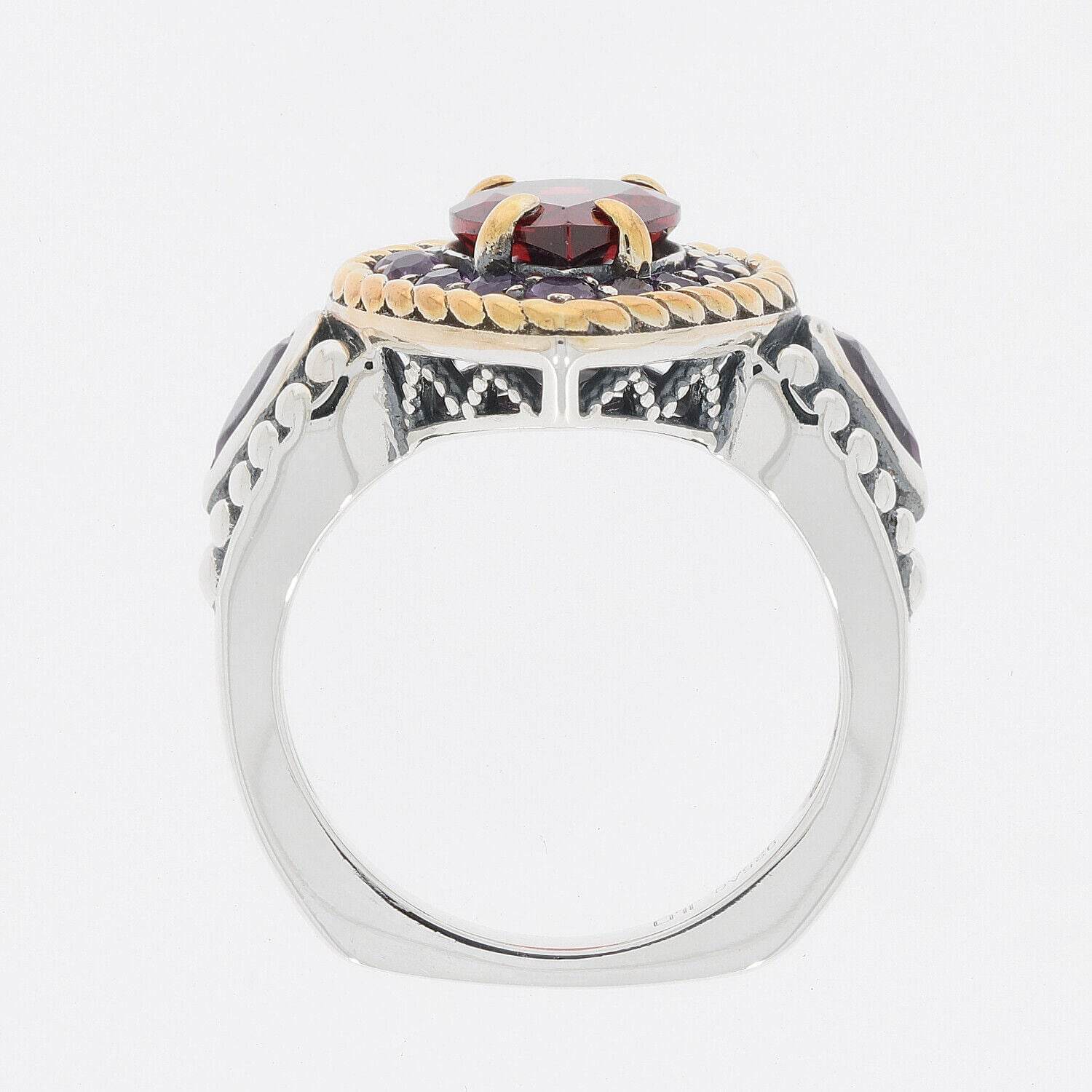 Sterling Silver Semi Mount Ring Setting Pear PE 9X7mm 5X3mm 3 Stones T - Syzjewelry