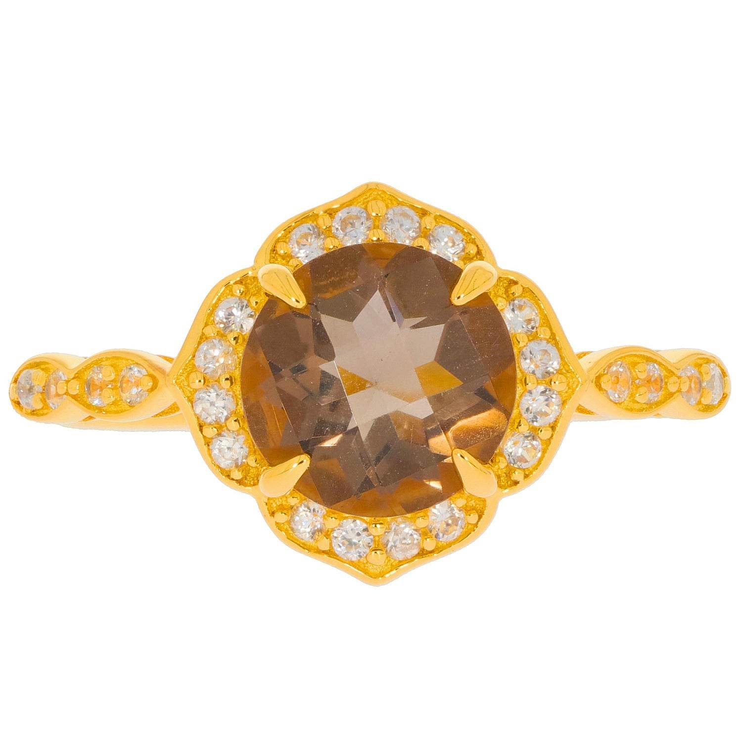 Sterling Silver Semi Mount Ring Setting Round RD 8x8mm White Topaz D - PJC2419 - Syzjewelry