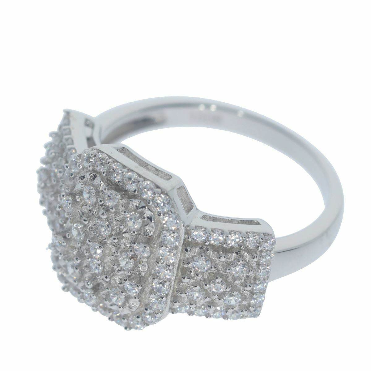 Sterling Silver Semi Mount Ring Setting RD 1.4 x1.4mm White Topaz N0079PJC10 - Syzjewelry