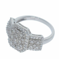 Sterling Silver Semi Mount Ring Setting RD 1.4 x1.4mm White Topaz N0079PJC10 - Syzjewelry