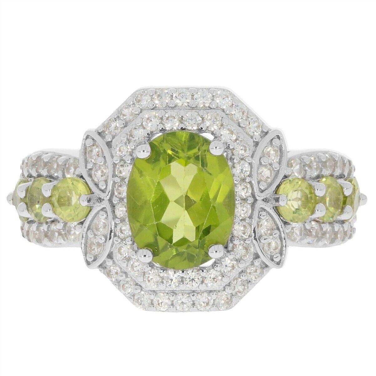 Sterling Silver Semi Mount Ring Setting Oval OV 9x7mm Double Halo 3 Ro - Syzjewelry