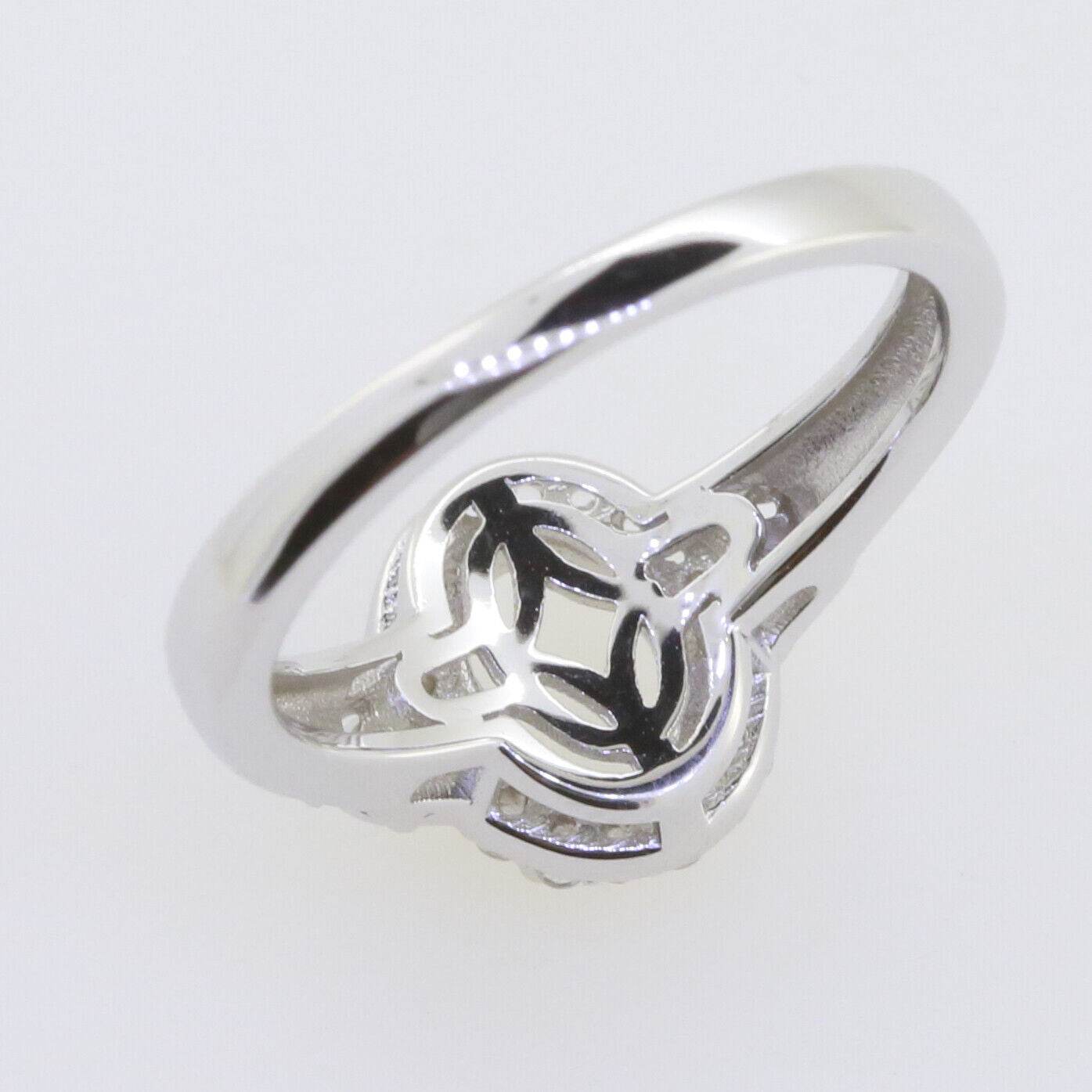 Sterling Silver Semi Mount Ring Setting Oval OV 8x6mm Halo White Topaz - Syzjewelry