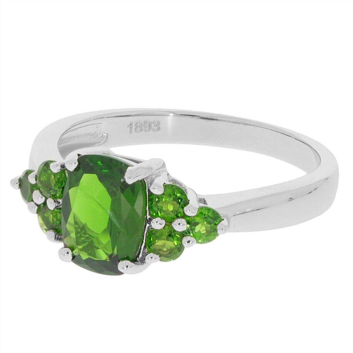 Sterling Silver Semi Mount Ring Setting Cushion CU 8x6mm W/ White Topa - Syzjewelry