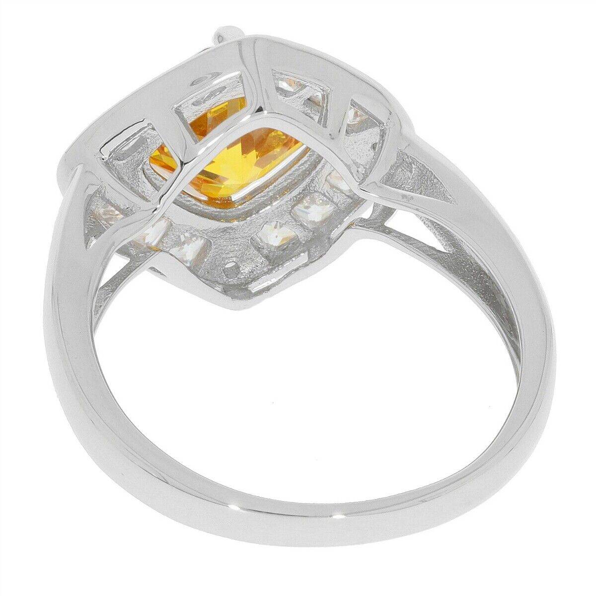 Sterling Silver Semi Mount Ring Setting Cushion CU 8X8mm Halo White Topaz - Syzjewelry