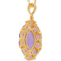 Sterling Silver Semi Mount Pendant Setting Marquise MQ 12x6mm White To D - PJC - Syzjewelry