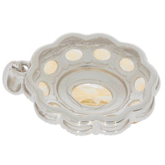 Sterling Silver Semi Mount Pendant Setting Oval OV 8X6 4x3mm - Syzjewelry