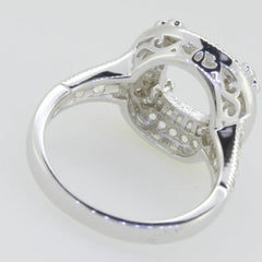 14K White Gold Semi Mount Ring Setting Cushion CU 7X7mm - Syzjewelry