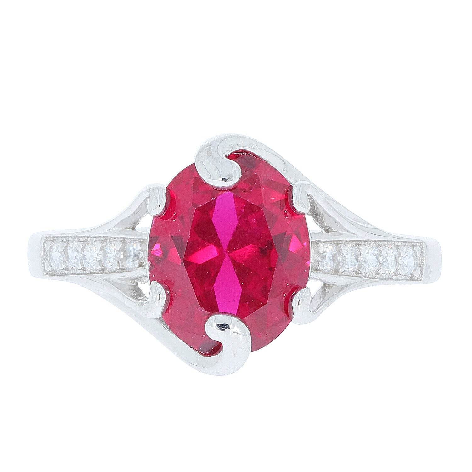 Sterling Silver Semi Mount Ring Setting Oval OV 10X8mm White Topaz N0538PJC2 - Syzjewelry