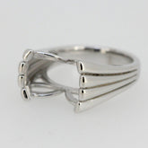 Men's Ring Settings Sterling Silver Ring Mounting Cushion Cu 14x10mm - Syzjewelry