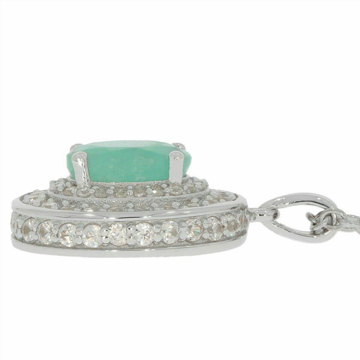 Sterling Silver Semi Mount Pendant Setting OV 8X6mm Triple Halo Topaz Solid - Syzjewelry