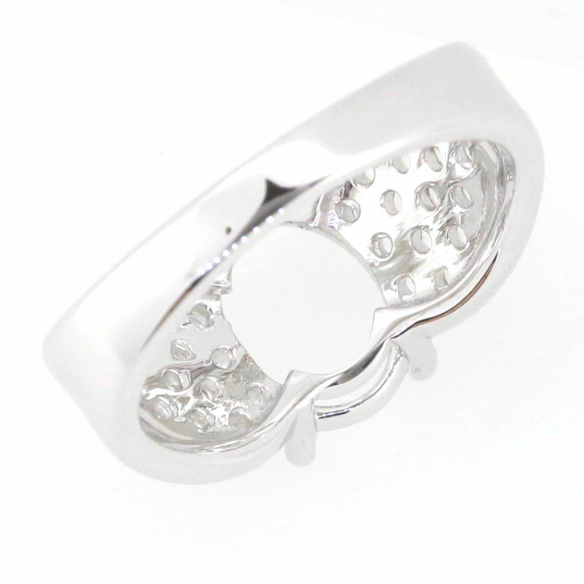 14K White Gold Semi Mount Ring Setting Oval OV 10x8mm - Syzjewelry