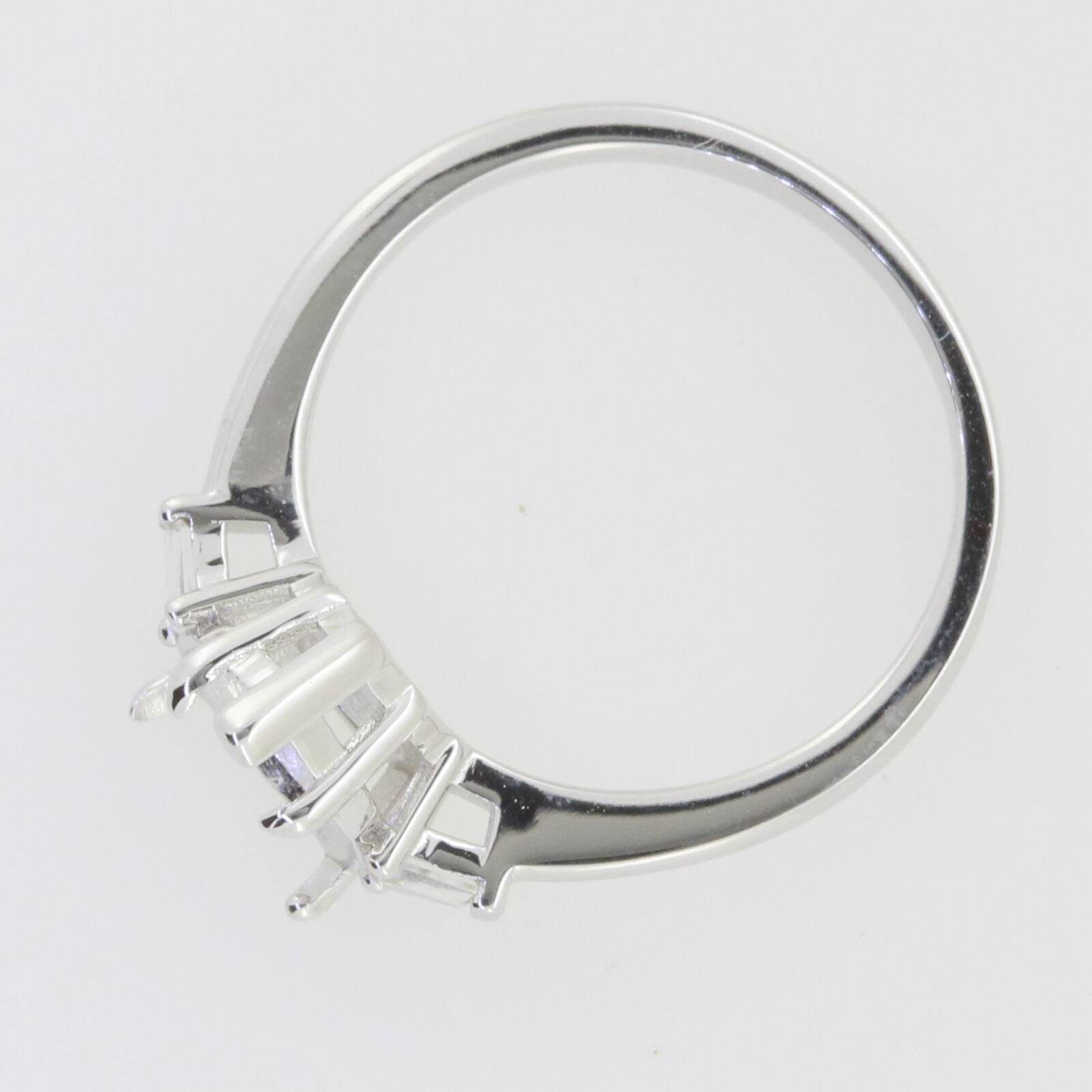 Sterling Silver Semi Mount Ring Setting Pear PE 10x8mm Solitaire Bague - Syzjewelry