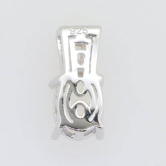 Sterling Silver Semi Mount Pendant Setting Oval OV 8X6mm PJC2157P - Syzjewelry