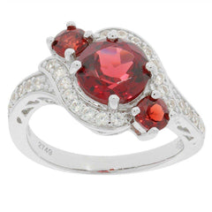 Sterling Silver Semi Mount Ring Setting Round RD 8x8 4x4mm 3 Stones By - Syzjewelry