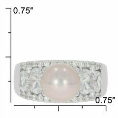 Sterling Silver SemiMount Ring Setting Pearl Round RD 9x9 to 9.5mm OV6x4,5x3 - Syzjewelry
