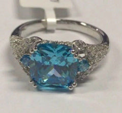 Sterling Silver Semi Mount Ring Setting Cushion CU 9X9mm - Syzjewelry